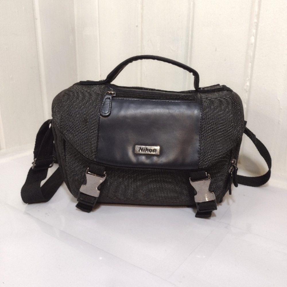 Nikon Black and Gray Messenger Bag with Adjustable Strap